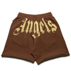 Palm Angels Big Waist Logo Sweatshorts - Brown