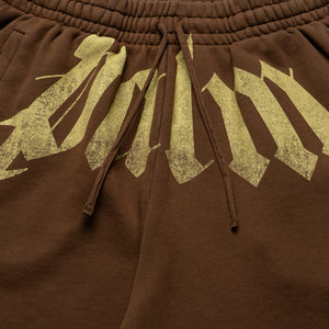 Palm Angels Big Waist Logo Sweatshorts - Brown