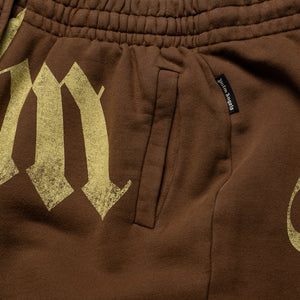 Palm Angels Big Waist Logo Sweatshorts - Brown