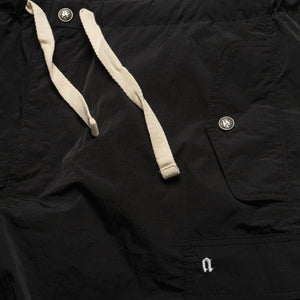 Palm Angels Palm Type Loose Cargo Shorts - Black