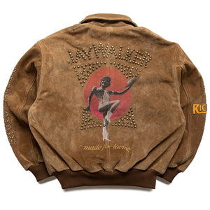 Paly Hollywood Sunset Blvd. Sponsored Suede Jacket - Tan