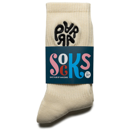 Parra 1976 Logo Crew Socks - Off White