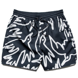 Parra Birds Fly Free Swim Shorts - Black
