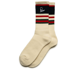 Parra Signature Striped Crew Socks - White