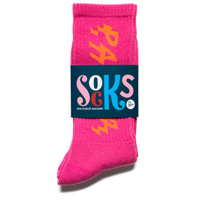 Parra Spiked Logo Crew Socks - Pink