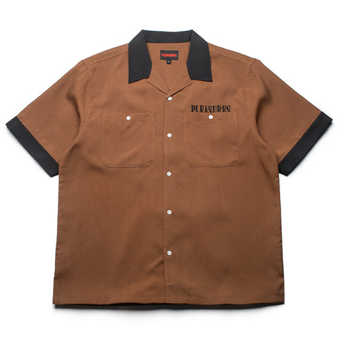 Pleasures Daisy Bowling Button Up Shirt - Brown