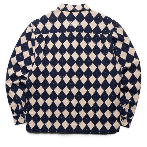 Pleasures Diamond Button Down - Navy