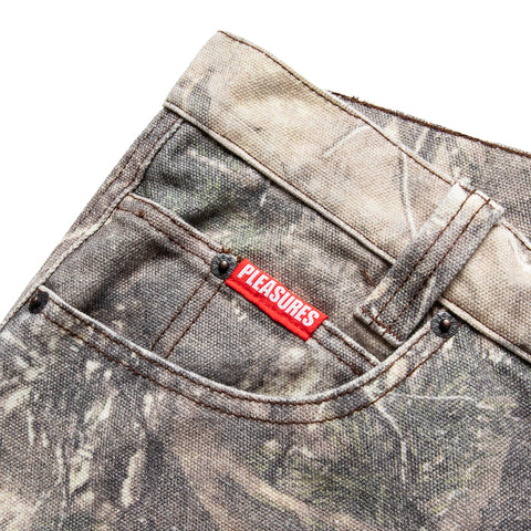 Pleasures Hunt Canvas Jorts - Sand Camo