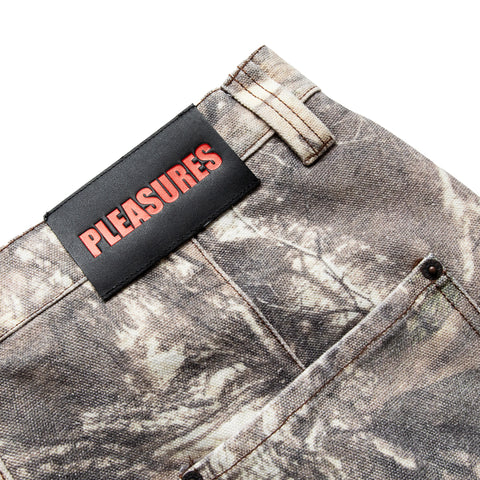 Pleasures Hunt Canvas Jorts - Sand Camo