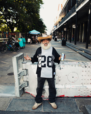 Politics x Pleasures New Orleans Football Jersey - Slate/Black