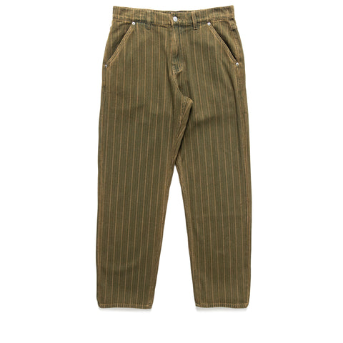 Pleasures Rail Stripe Work Pants - Brown