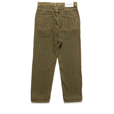 Pleasures Rail Stripe Work Pants - Brown
