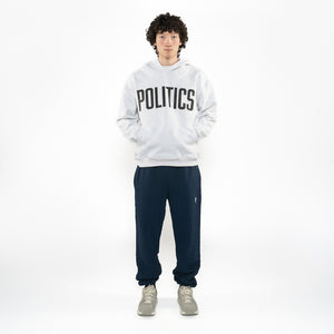 Politics Brick Logo Hoodie - Heather Grey