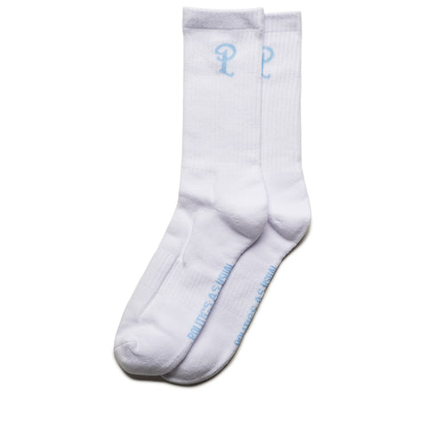 Politics Kai P Logo Socks - White/Blue