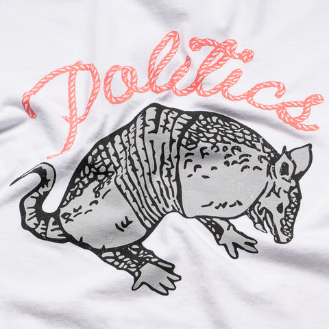 Politics Armadillo Tee - White