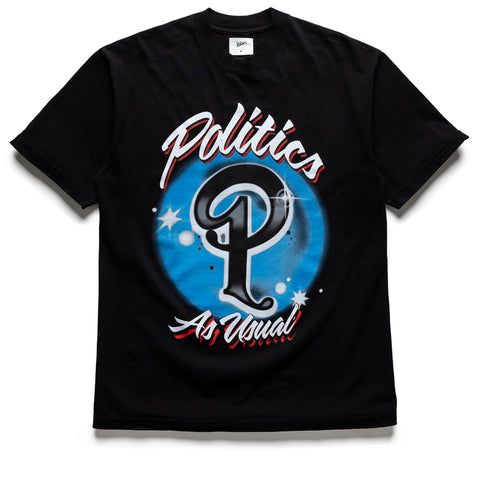 Politics Airbrush Tee - Black