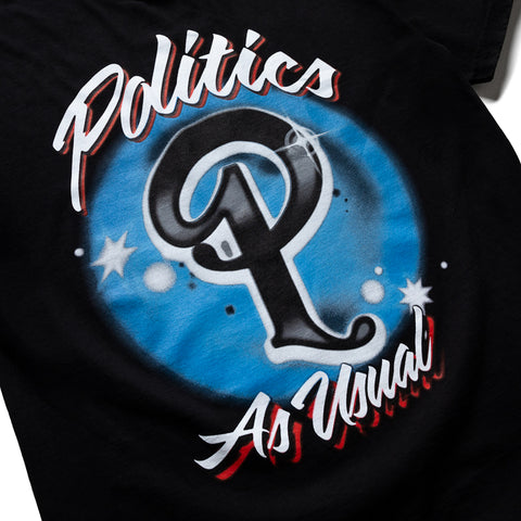 Politics Airbrush Tee - Black