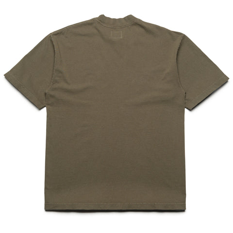 Politics Block Tee - Army Green