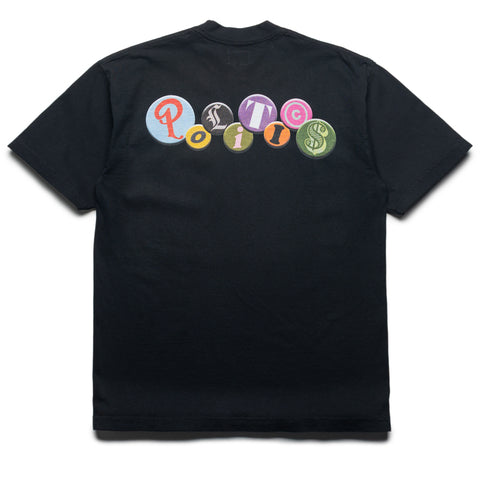 Politics Buttons Tee - Black