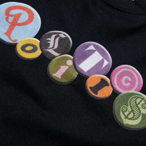 Politics Buttons Tee - Black