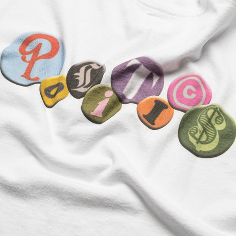 Politics Buttons Tee - White