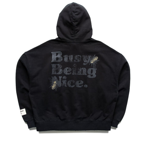 Politics Busy Being Nice Hoodie - Black