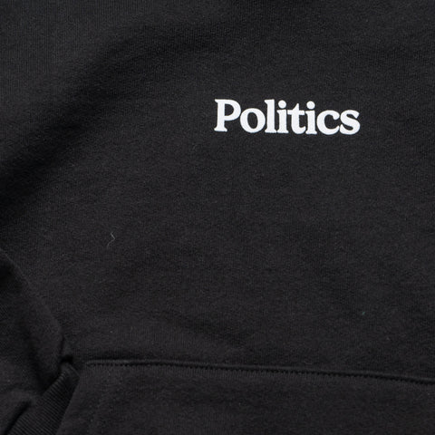 Kids Politics Core Hoodie - Black