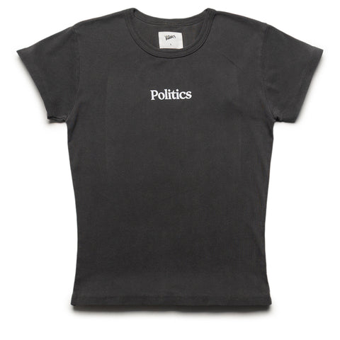Women's Politics Core Baby Tee - Vintage Black