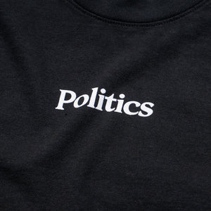 Kids Politics Serif Logo Tee - Off Black