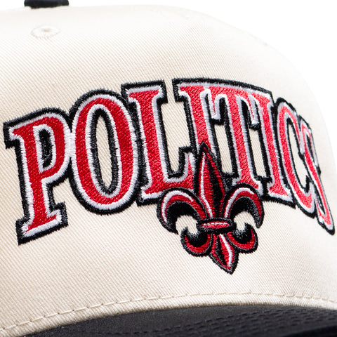 Politics Cajun Hat - Creme/Black