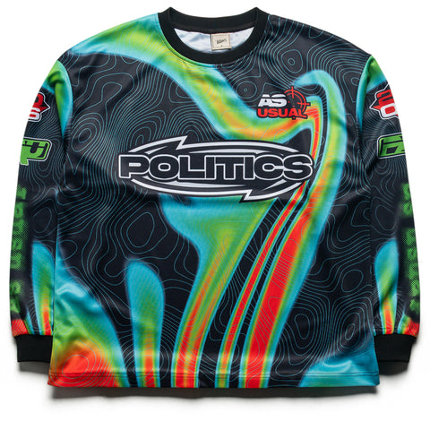 Politics L/S Fishing Jersey - Black