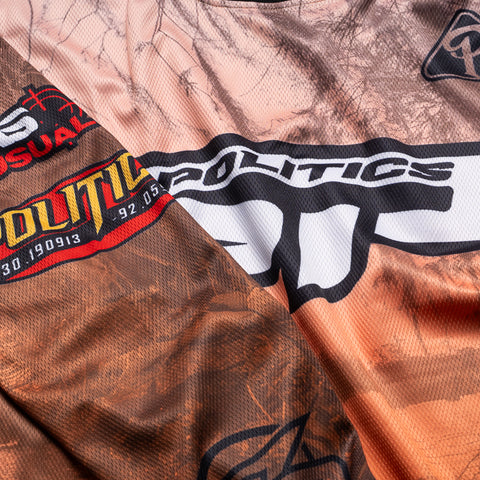 Politics L/S Fishing Jersey - Brown