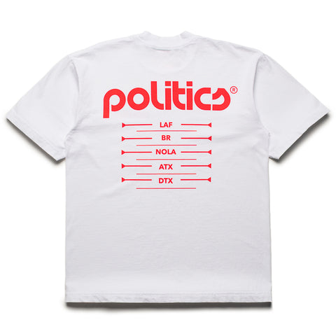 Politics Glass Tee - White