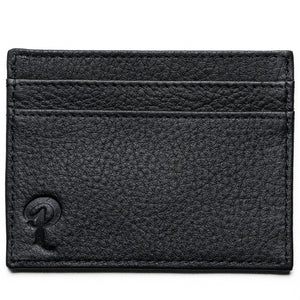 Politics Leather Card Holder - Black