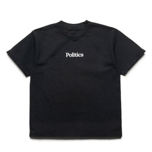 Kids Politics Serif Logo Tee - Off Black