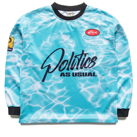 Politics L/S Fishing Jersey - Blue