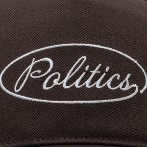 Politics x '47 Alternate Script Logo Hitch Snapback - Brown