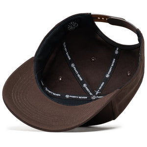 Politics x '47 Alternate Script Logo Hitch Snapback - Brown
