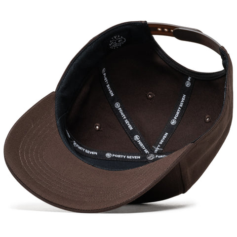 Politics x '47 Alternate Script Logo Hitch Snapback - Brown