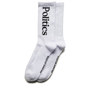 Politics Serif Logo Socks - White/Black