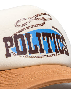 Politics Lasso Trucker Hat - Brown/Cream