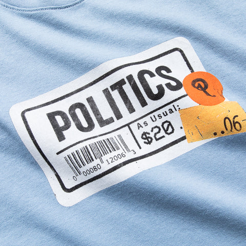 Politics Market Tee - Clear Blue