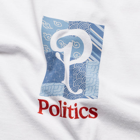 Politics Patchwork Tee - White