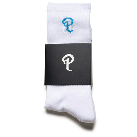 Politics P Logo Socks - White/Blue