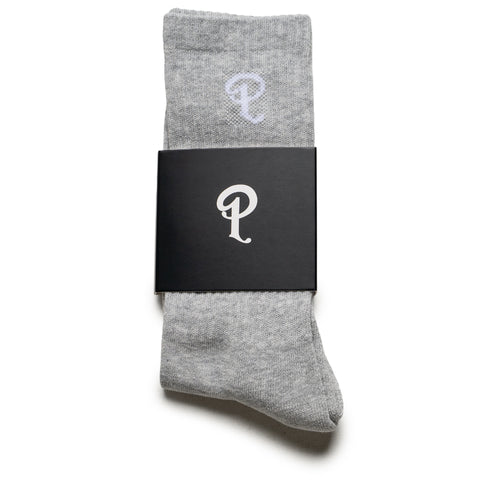 Politics P Logo Socks - Grey/White