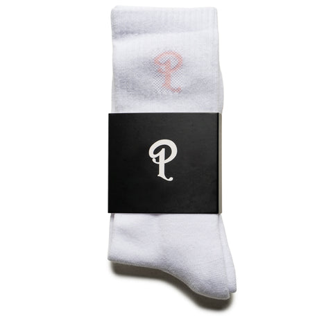Politics Workout P Logo Socks - White/Pink