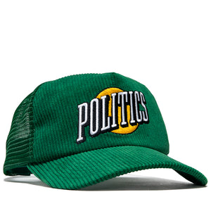 Politics Rise Corduroy Trucker Hat - Green