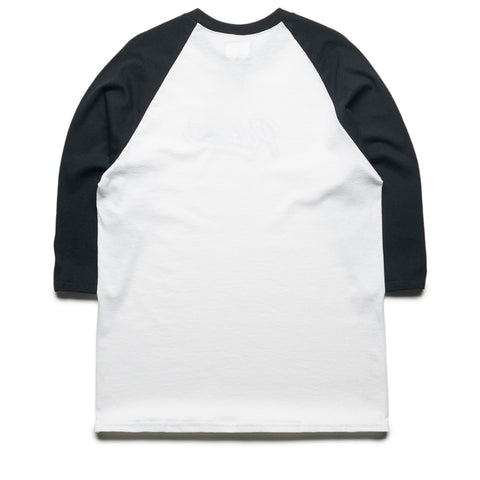 Politics Script Raglan - White/Black