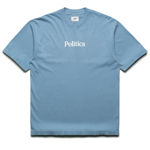 Politics Serif Logo Tee - Clear Blue
