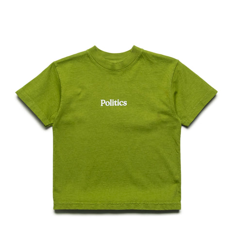 Kids Politics Serif Logo Tee - Celery